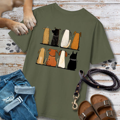 Acht Hunde - Vorne & Hinten - T-Shirt Unisex Classic Fit - Bequemer Klassiker