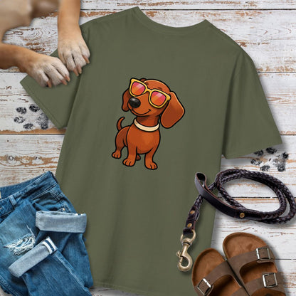 Cooler Dackel - Nur Hinten - T-Shirt Unisex Classic Fit - Bequemer Klassiker