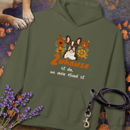 Zuhause ist da wo mein Hund ist - Französische Bulldogge - Unisex Modern Fit Hoodie für Hundefreunde