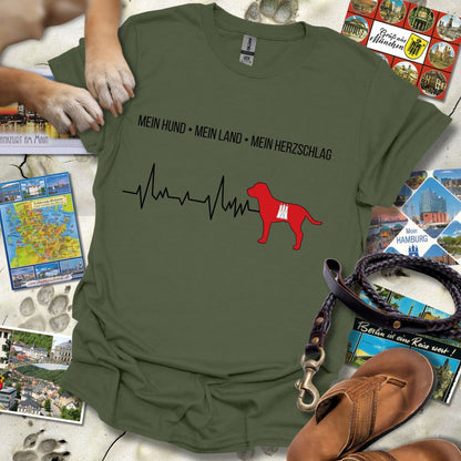 Mein Hund, Mein Land, Mein Herzschlag - Hamburg - T-Shirt Unisex Relaxed Fit