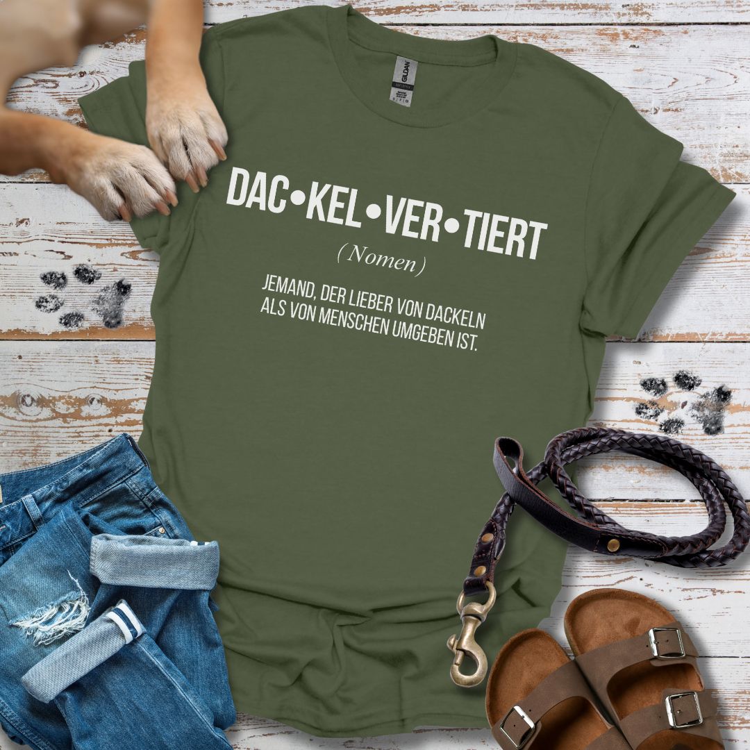 Dac-kel-ver-tiert - Dackel - T-Shirt Unisex Classic Fit - Bequemer Klassiker
