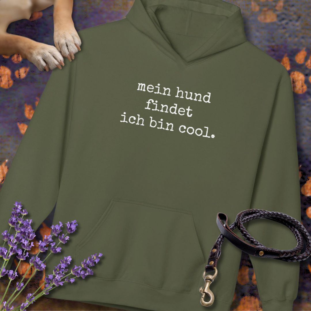 Mein Hund findet, ich bin cool - Unisex Modern Fit Hoodie