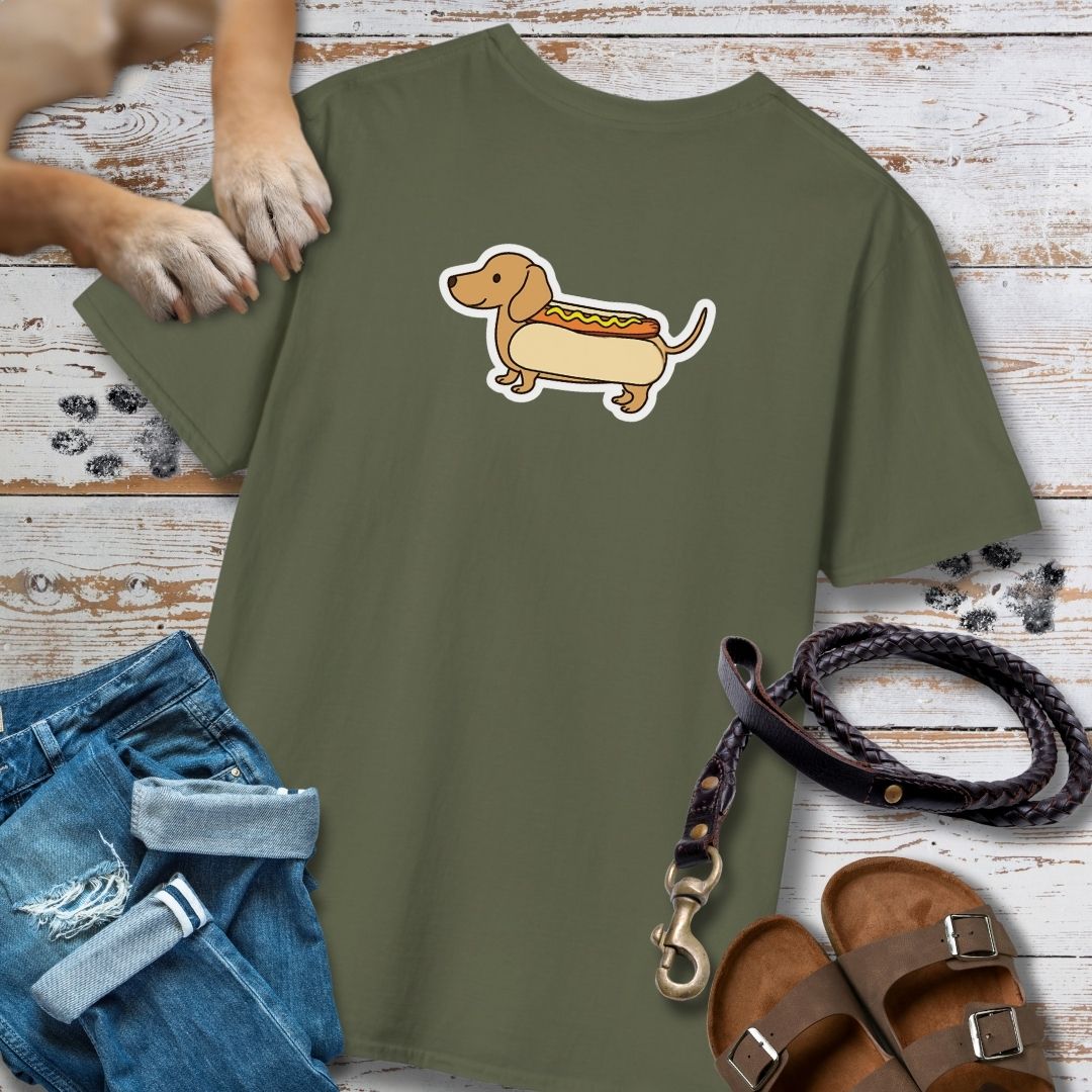 Hot Dog Dackel - Vorne & Hinten - T-Shirt Unisex Classic Fit - Bequemer Klassiker