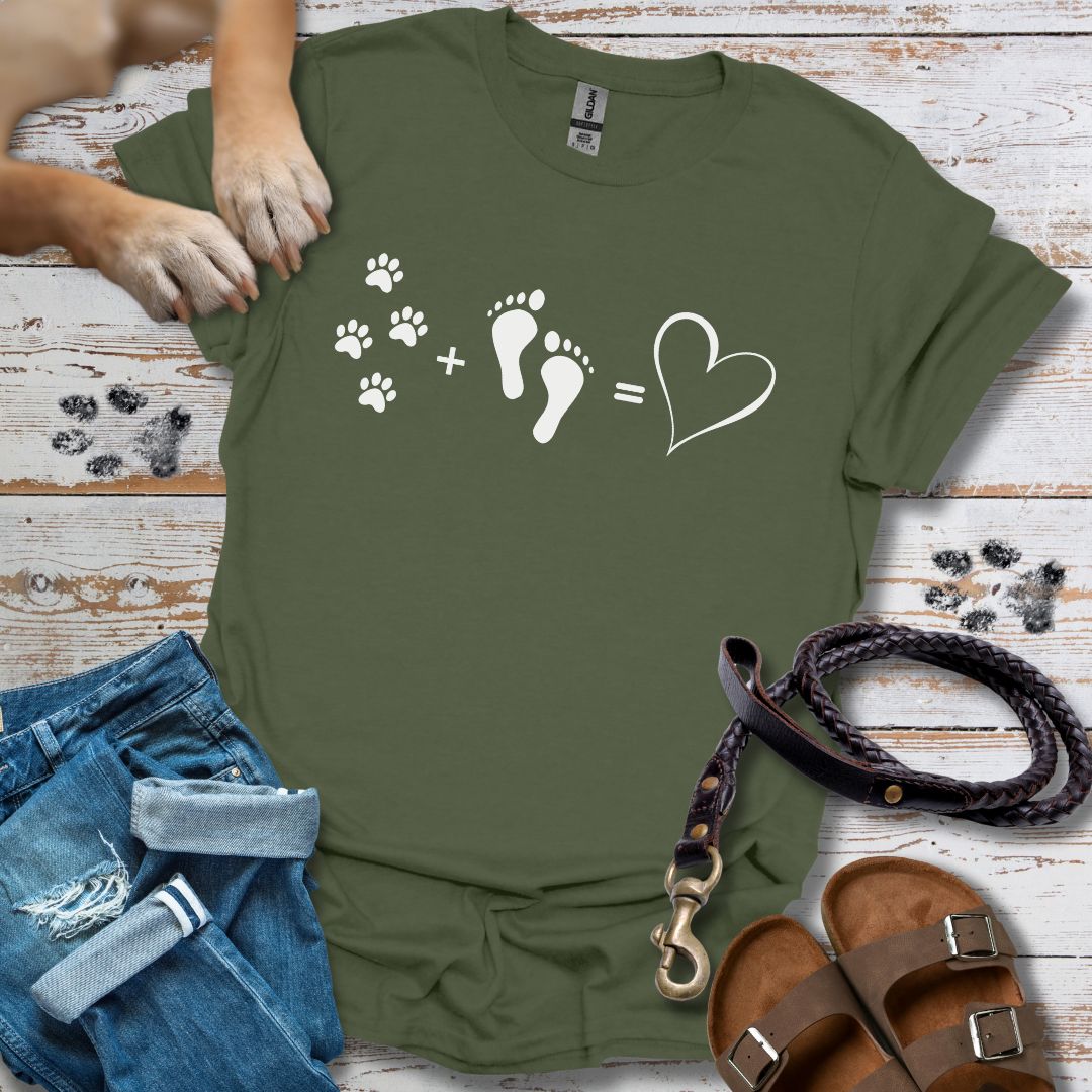 Pfoten + Füsse = Liebe - T-Shirt Unisex Classic Fit - Bequemer Klassiker