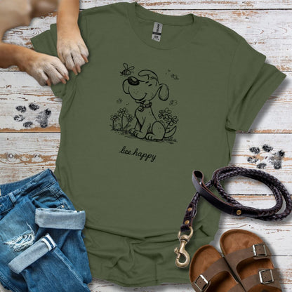 Bee Happy - T-Shirt Unisex Classic Fit - Bequemer Klassiker