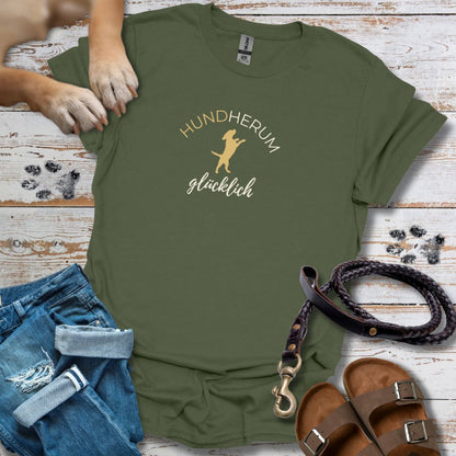 Hundherum glücklich - T-Shirt Unisex Classic Fit - Bequemer Klassiker