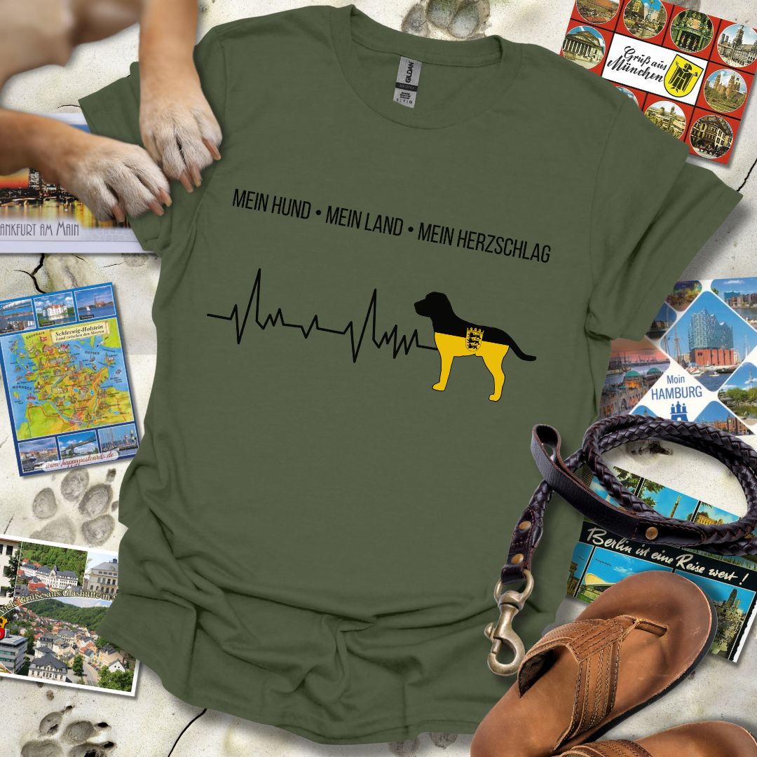 Mein Hund, Mein Land, Mein Herzschlag - Baden-Württemberg - T-Shirt Unisex Relaxed Fit