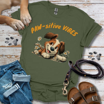 Paw-sitive Vibes 2 - T-Shirt Unisex Classic Fit - Bequemer Klassiker