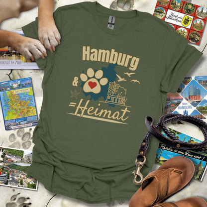 Hamburg & Hund = Heimat - T-Shirt Unisex Classic Fit - Bequemer Klassiker