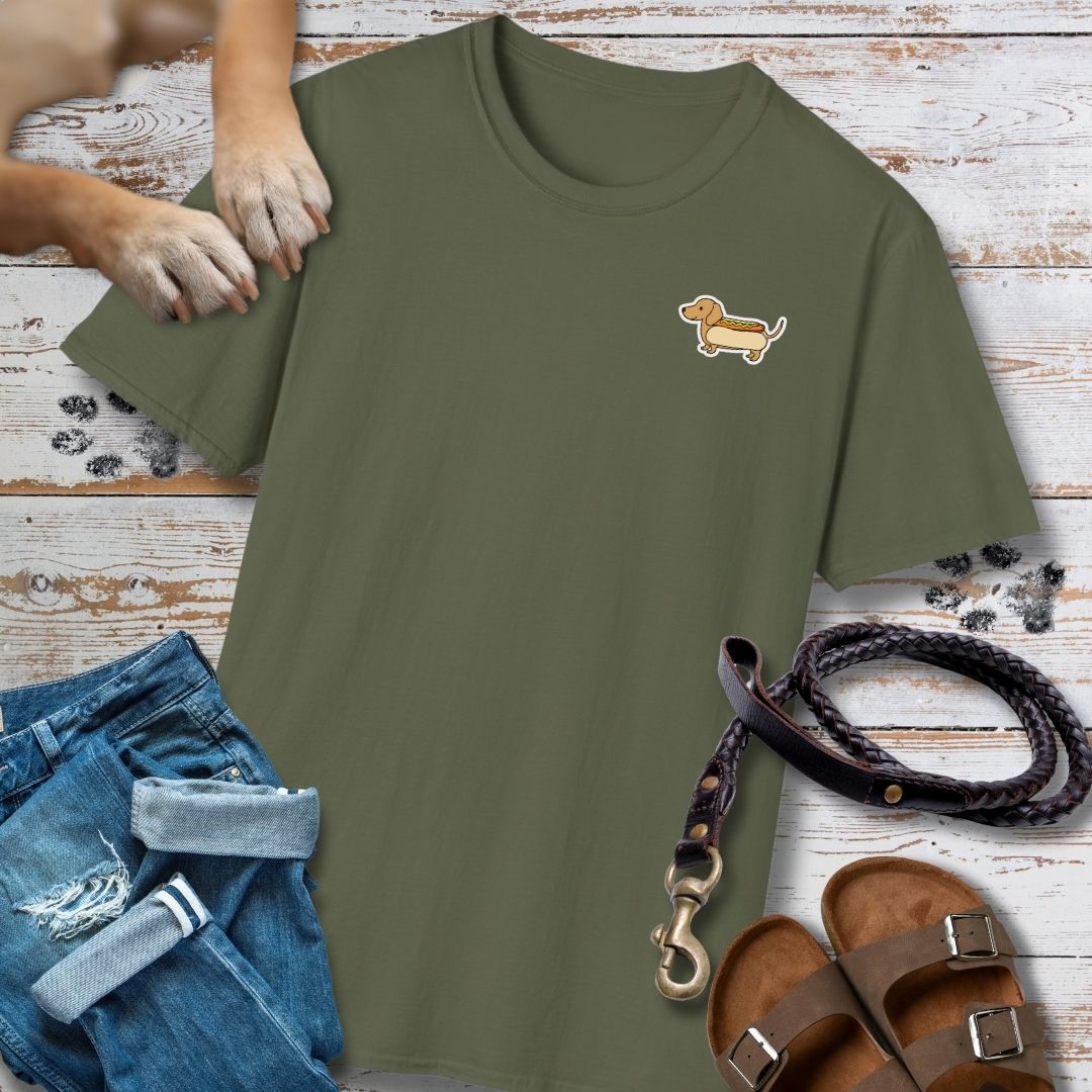 Hot Dog Dackel - Vorne & Hinten - T-Shirt Unisex Classic Fit - Bequemer Klassiker