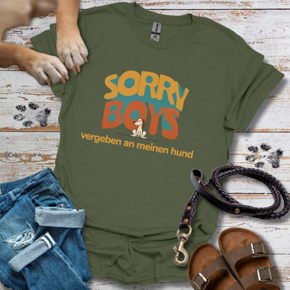 Sorry Boys - Vergeben an meinen Hund - T-Shirt Damen Classic Fit - Bequemer Klassiker