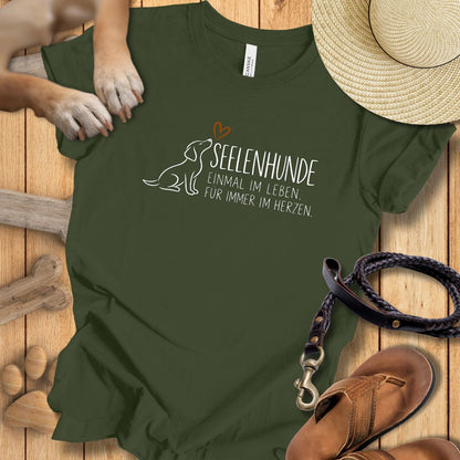 Seelenhunde – "Einmal im Leben, für immer im Herzen" - Premium T-Shirt Modern Fit - Weich & Leicht