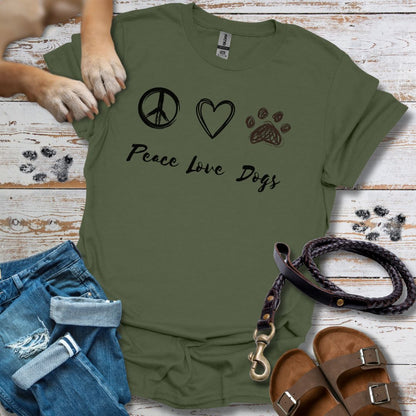 Peace Love Dogs - T-Shirt Unisex Classic Fit - Bequemer Klassiker