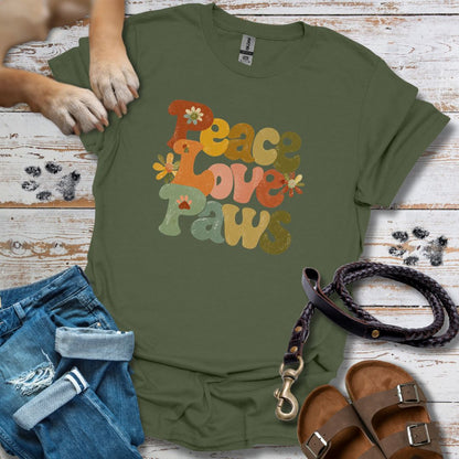 Peace Love Paws - T-Shirt Unisex Classic Fit - Bequemer Klassiker