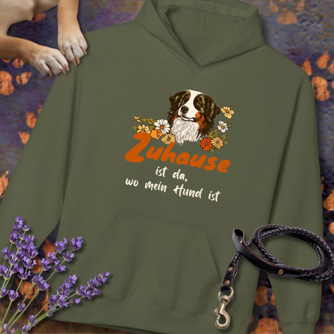 Zuhause ist da wo mein Hund ist - Australian Shepherd - Unisex Modern Fit Hoodie für Hundefreunde