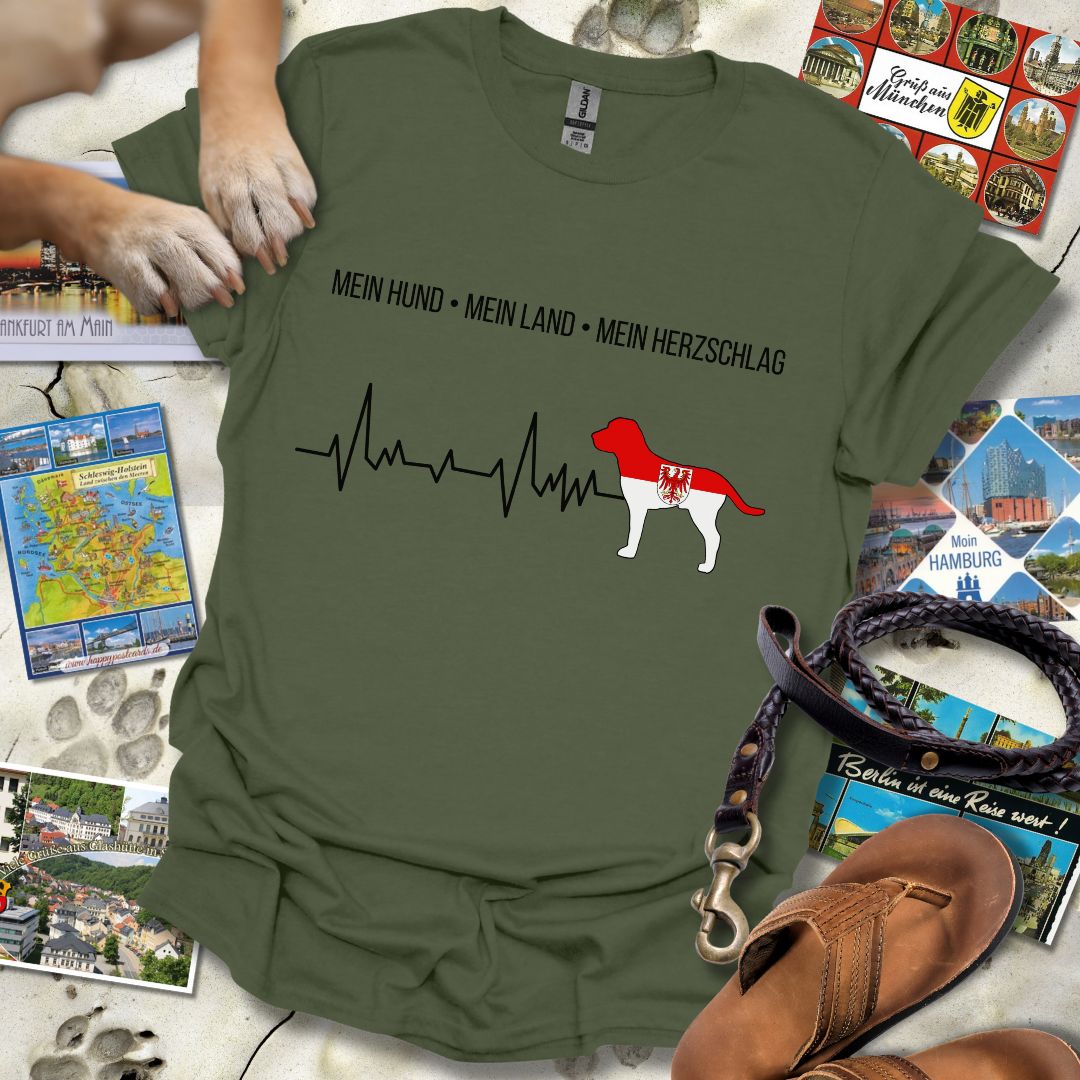 Mein Hund, Mein Land, Mein Herzschlag - Brandenburg - T-Shirt Unisex Relaxed Fit