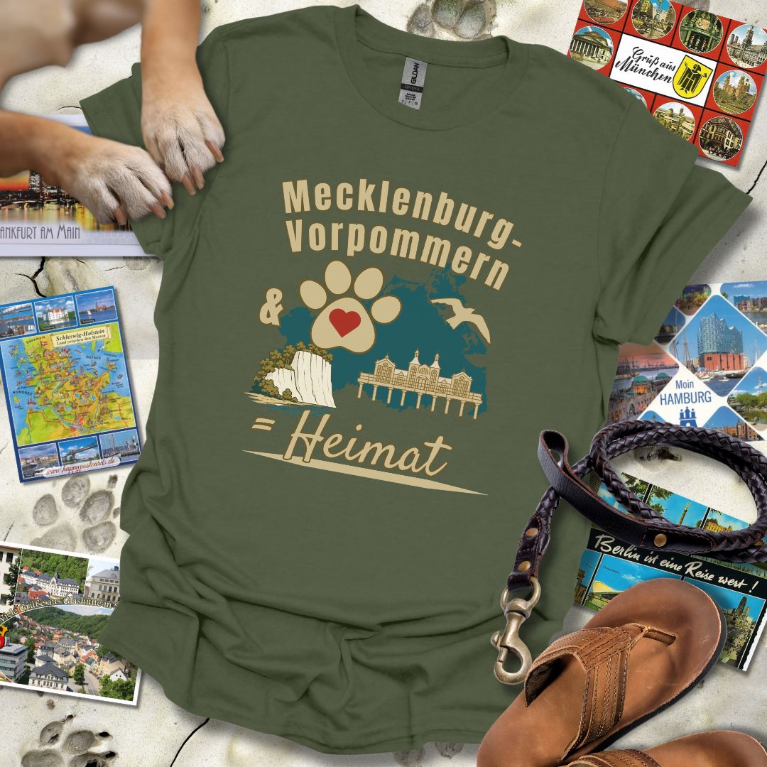 Mecklenburg-Vorpommern & Hund = Heimat - T-Shirt Unisex Classic Fit - Bequemer Klassiker