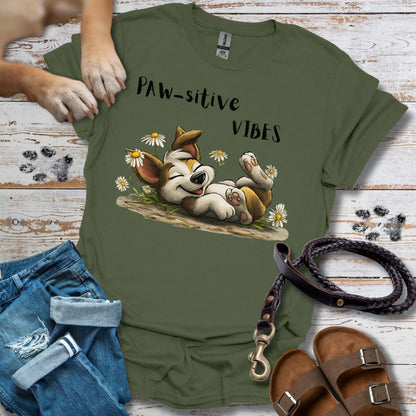 Paw-sitive Vibes - T-Shirt Unisex Classic Fit - Bequemer Klassiker