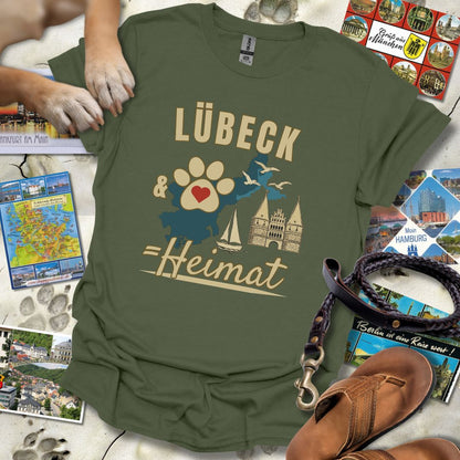 Lübeck & Hund = Heimat - T-Shirt Unisex Classic Fit - Bequemer Klassiker