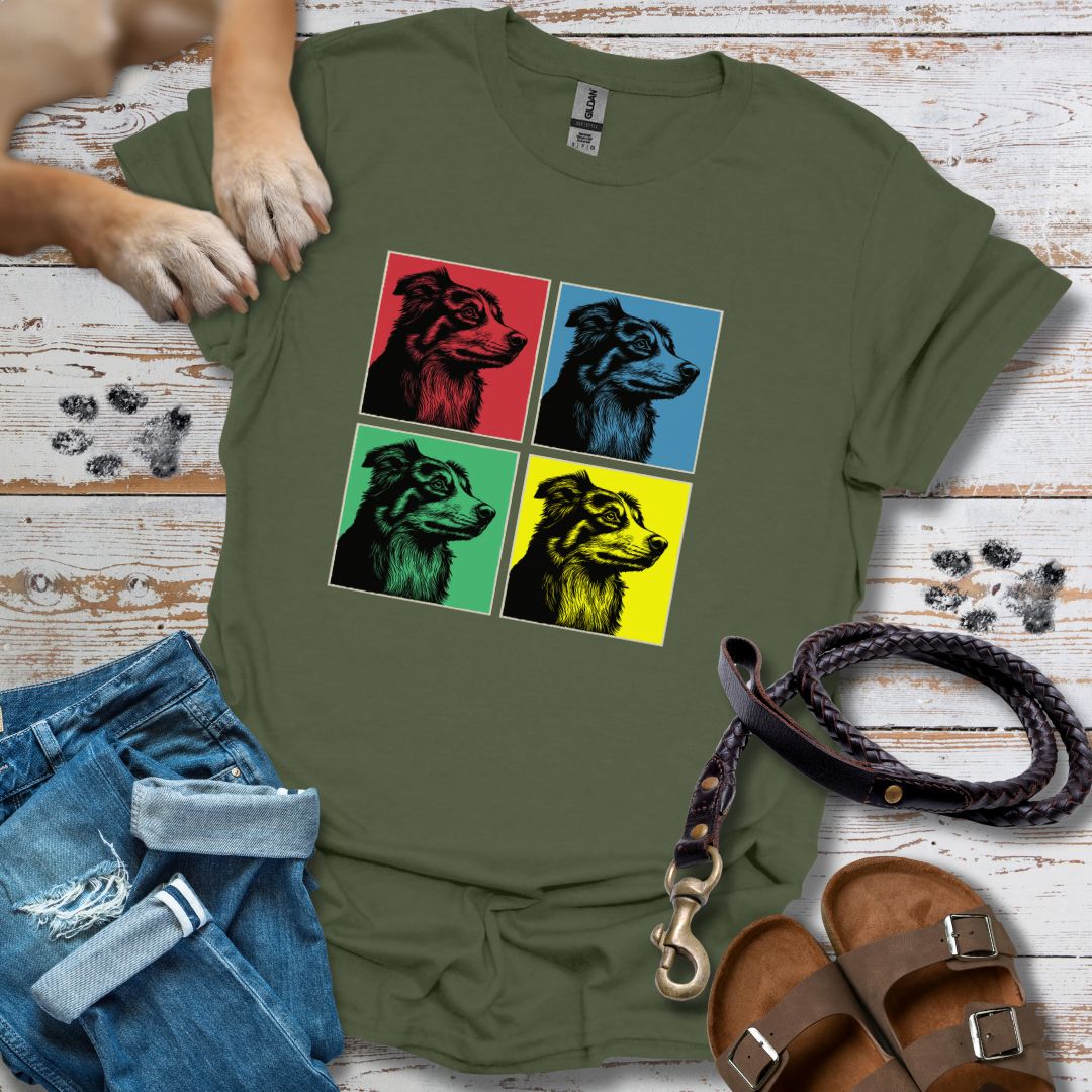 Pop Art Australian Shepherd - T-Shirt Unisex Classic Fit - Bequemer Klassiker