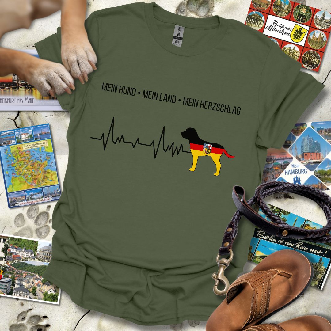 Mein Hund, Mein Land, Mein Herzschlag - Saarland - T-Shirt Unisex Relaxed Fit