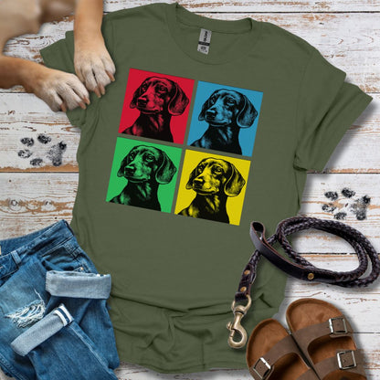Pop Art Dackel - T-Shirt Unisex Classic Fit - Bequemer Klassiker