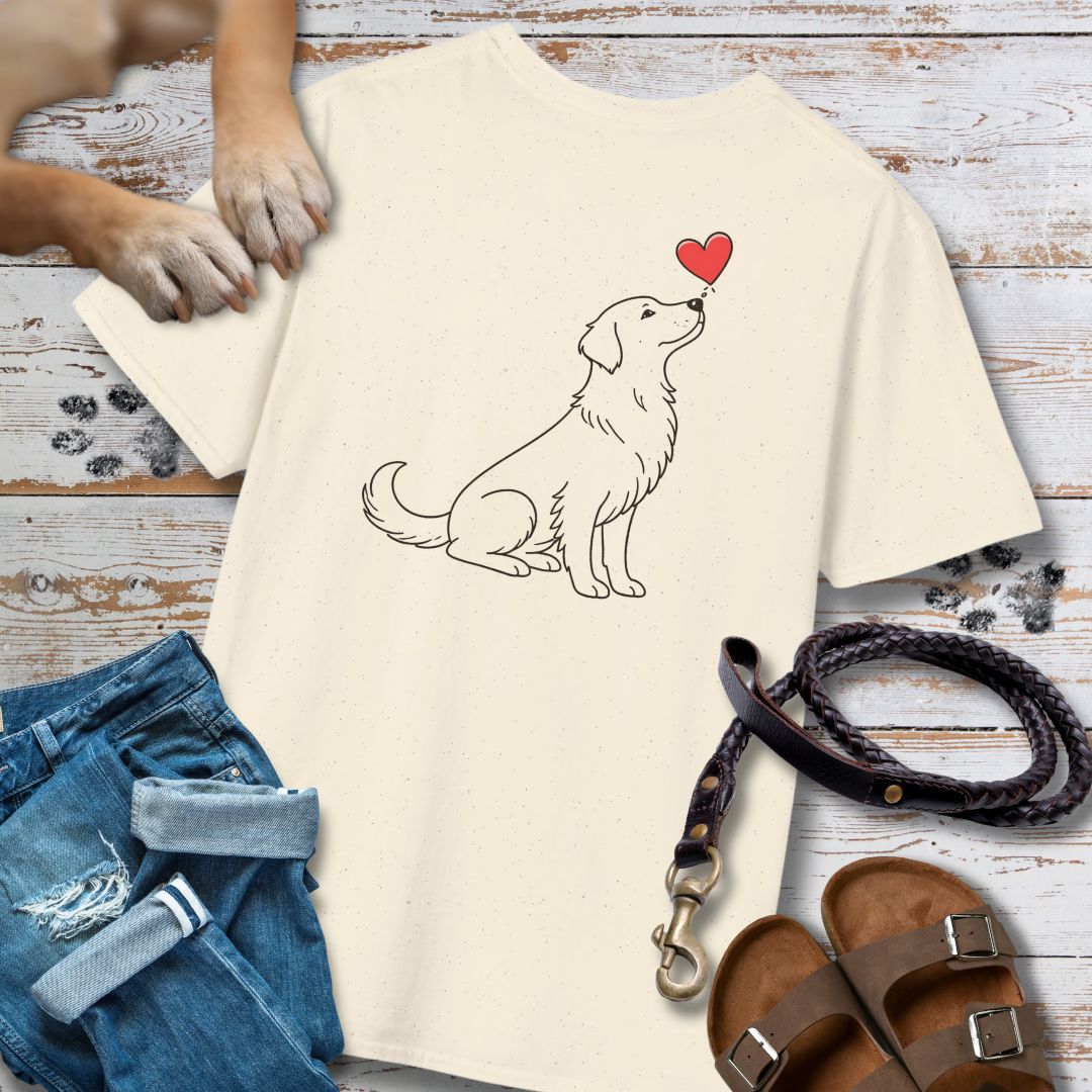 Herzenshunde - Golden Retriever - Vorne & Hinten - T-Shirt Unisex Classic Fit - Bequemer Klassiker