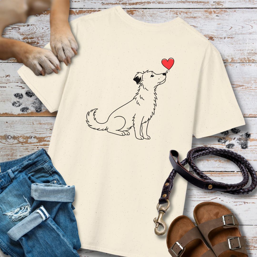 Herzenshunde - Unikat auf vier Pfoten - Vorne & Hinten - T-Shirt Unisex Classic Fit - Bequemer Klassiker