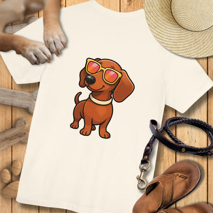 Cooler Dackel - Nur Hinten - T-Shirt Unisex Modern Fit - Weich & Leicht