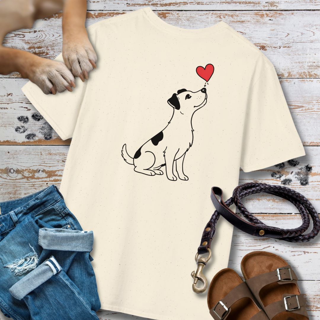 Herzenshunde - Jack Russel - Vorne & Hinten - T-Shirt Unisex Classic Fit - Bequemer Klassiker