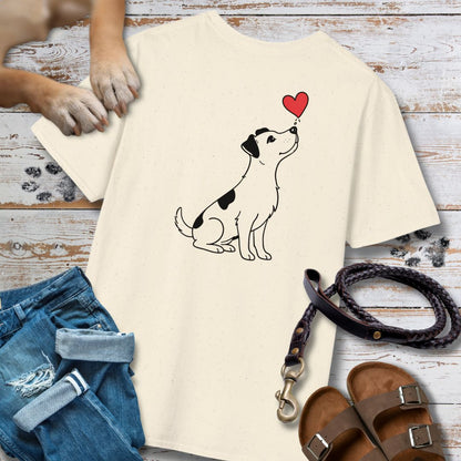 Herzenshunde - Jack Russel - Vorne & Hinten - T-Shirt Unisex Classic Fit - Bequemer Klassiker