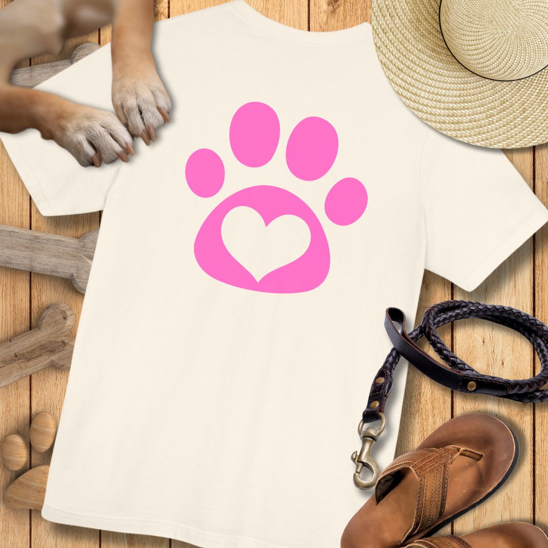 Love in Pink - Vorne & Hinten - T-Shirt Unisex Modern Fit Premium Qualität