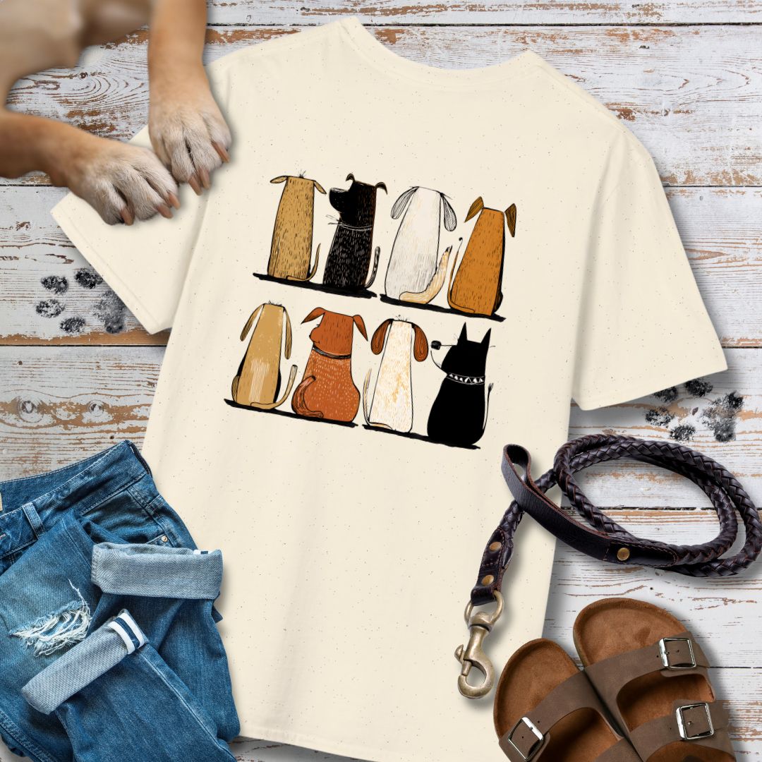 Acht Hunde - Vorne & Hinten - T-Shirt Unisex Classic Fit - Bequemer Klassiker
