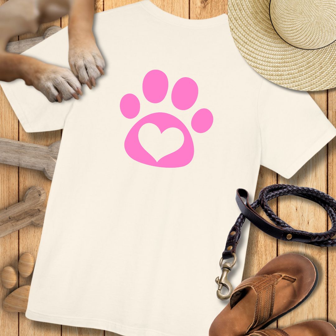 Love in Pink - Nur Hinten - T-Shirt Unisex Modern Fit - Weich & Leicht