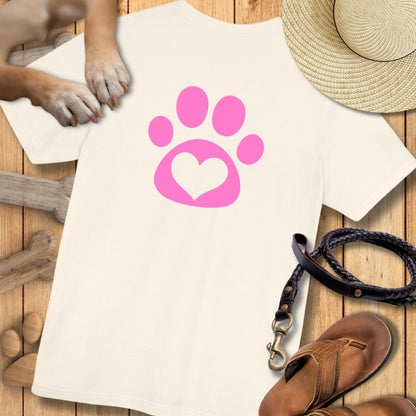 Love in Pink - Nur Hinten - T-Shirt Unisex Modern Fit - Weich & Leicht