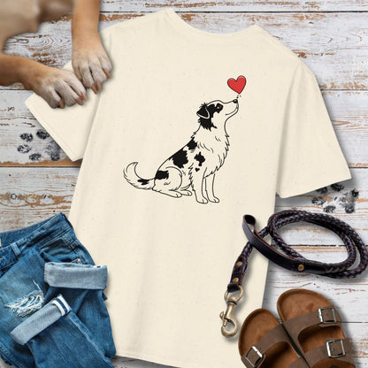 Herzenshunde - Australian Shepherd - Vorne & Hinten - T-Shirt Unisex Classic Fit - Bequemer Klassiker