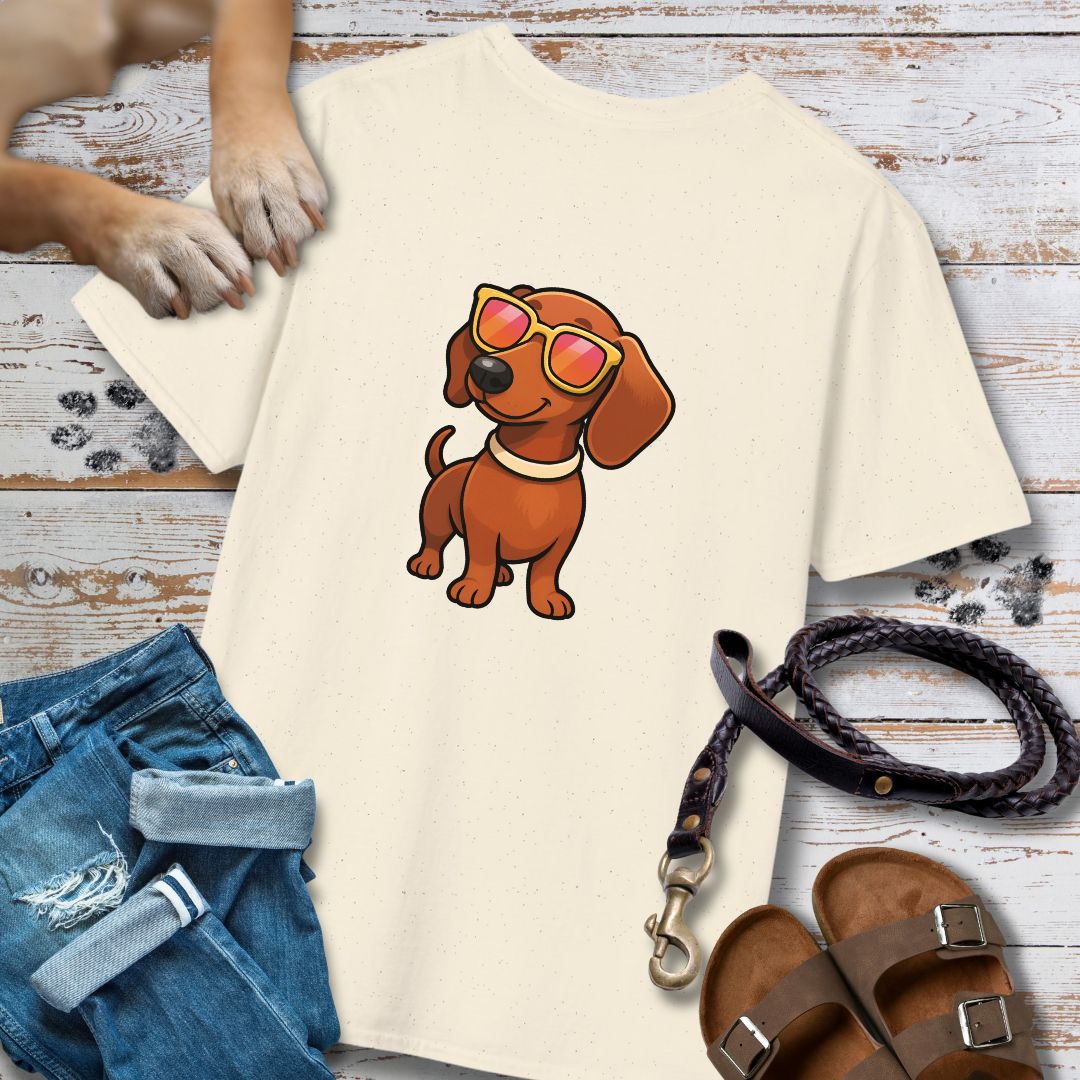 Cooler Dackel - Nur Hinten - T-Shirt Unisex Classic Fit - Bequemer Klassiker