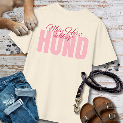 Mein Herz schlägt Hund - Nur Hinten - T-Shirt Unisex Classic Fit - Bequemer Klassiker