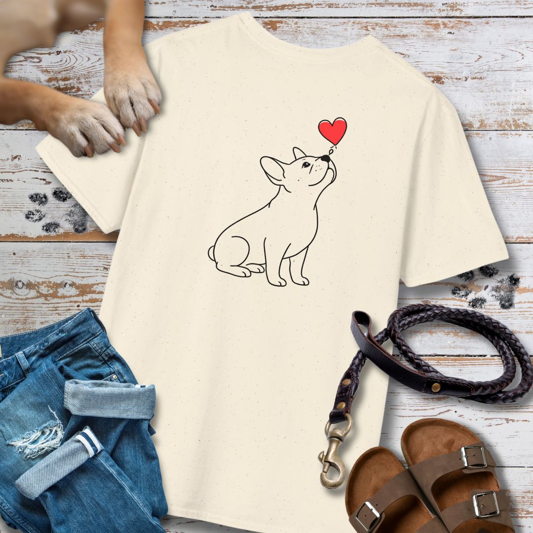 Herzenshunde - Französische Bulldogge - Vorne & Hinten - T-Shirt Unisex Classic Fit - Bequemer Klassiker