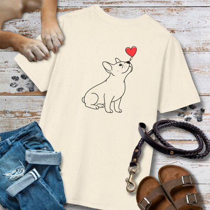 Herzenshunde - Französische Bulldogge - Vorne & Hinten - T-Shirt Unisex Classic Fit - Bequemer Klassiker