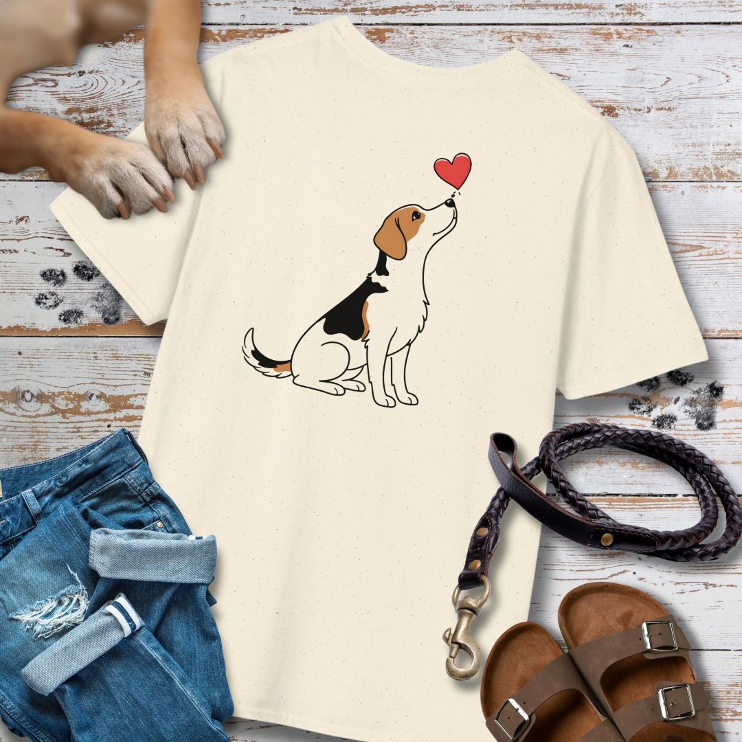Herzenshunde - Beagle - Vorne & Hinten - T-Shirt Unisex Classic Fit - Bequemer Klassiker