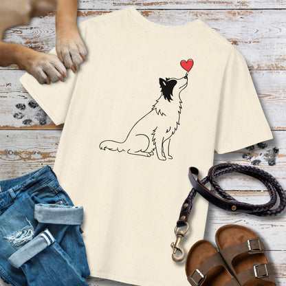 Herzenshunde - Border Collie - Vorne & Hinten - T-Shirt Unisex Classic Fit - Bequemer Klassiker