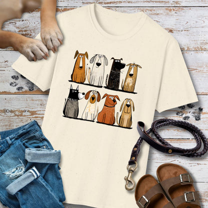 Acht Hunde - Vorne & Hinten - T-Shirt Unisex Classic Fit - Bequemer Klassiker