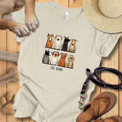 Acht Hunde "Die Gang" - T-Shirt Unisex Modern Fit - Weich & Leicht