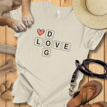Scrabble Dog Love - T-Shirt Unisex Modern Fit - Weich & Leicht