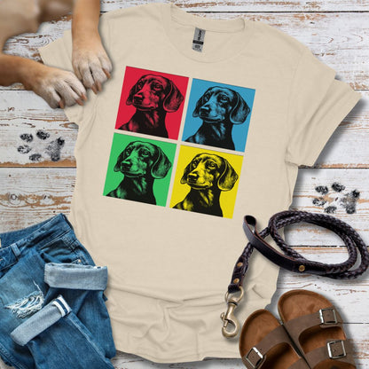 Pop Art Dackel - T-Shirt Unisex Classic Fit - Bequemer Klassiker