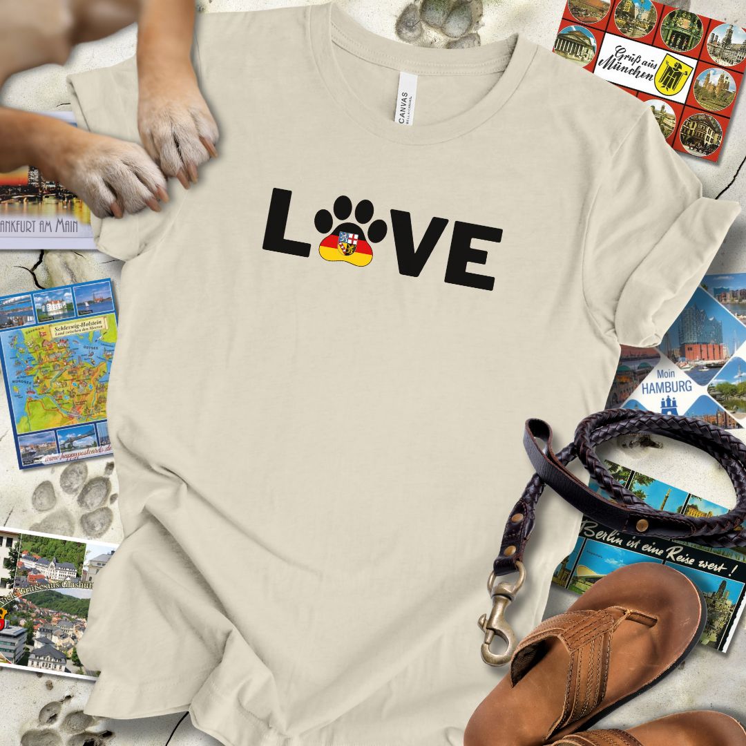 Love Pfote - Saarland - T-Shirt Unisex Slim Fit