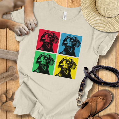 Pop Art Dackel - T-Shirt Unisex Modern Fit - Weich & Leicht