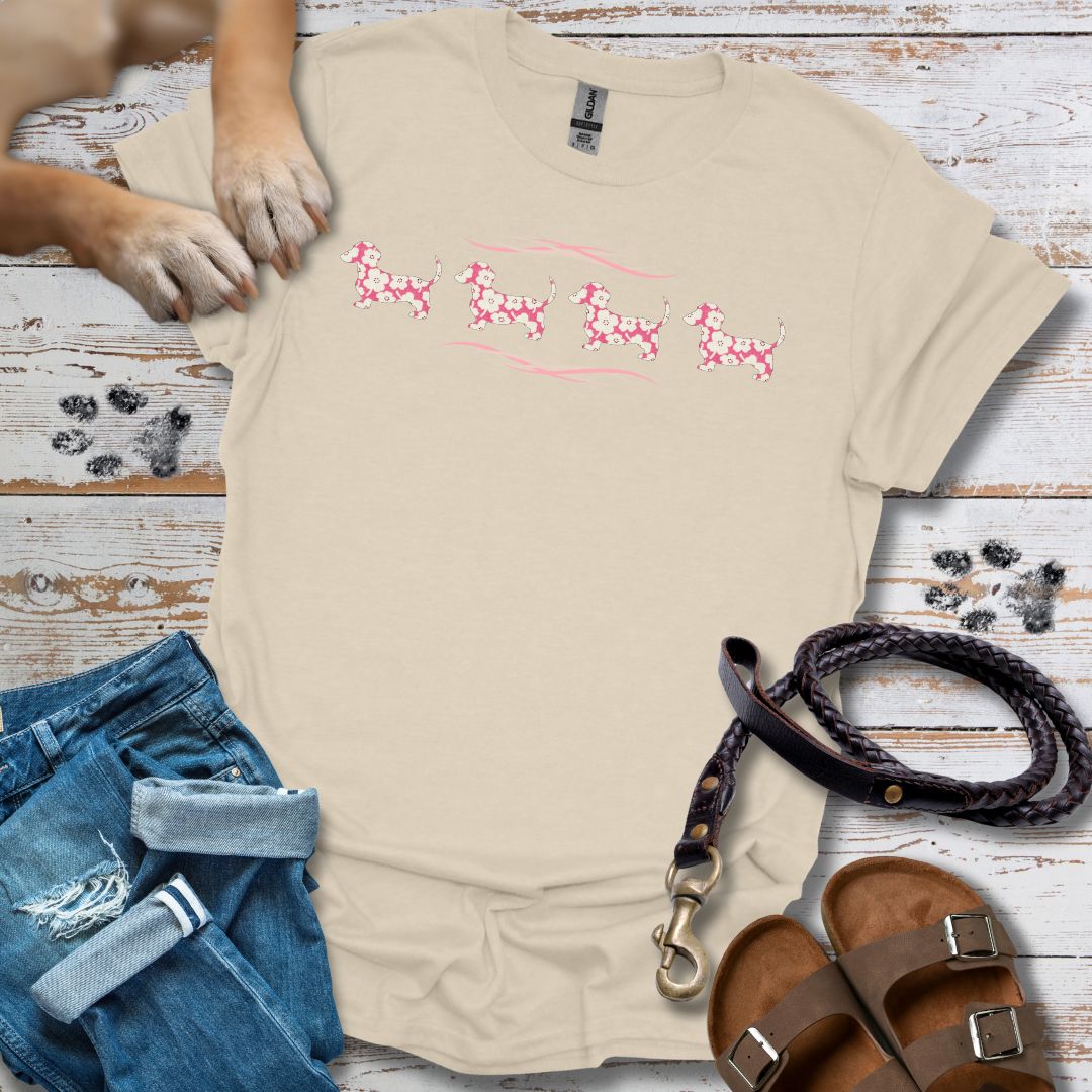 Vier Dackel - T-Shirt Frauen Relaxed Fit