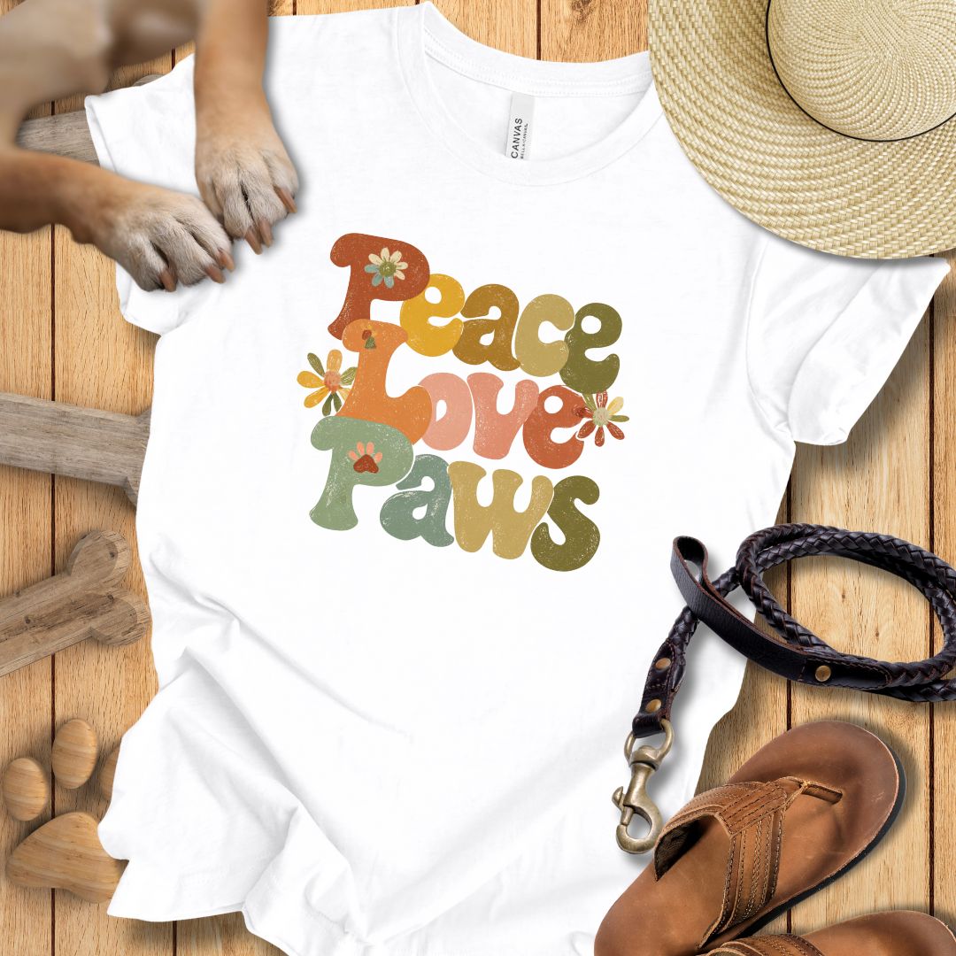 Peace Love Paws - T-Shirt Unisex Modern Fit - Weich & Leicht